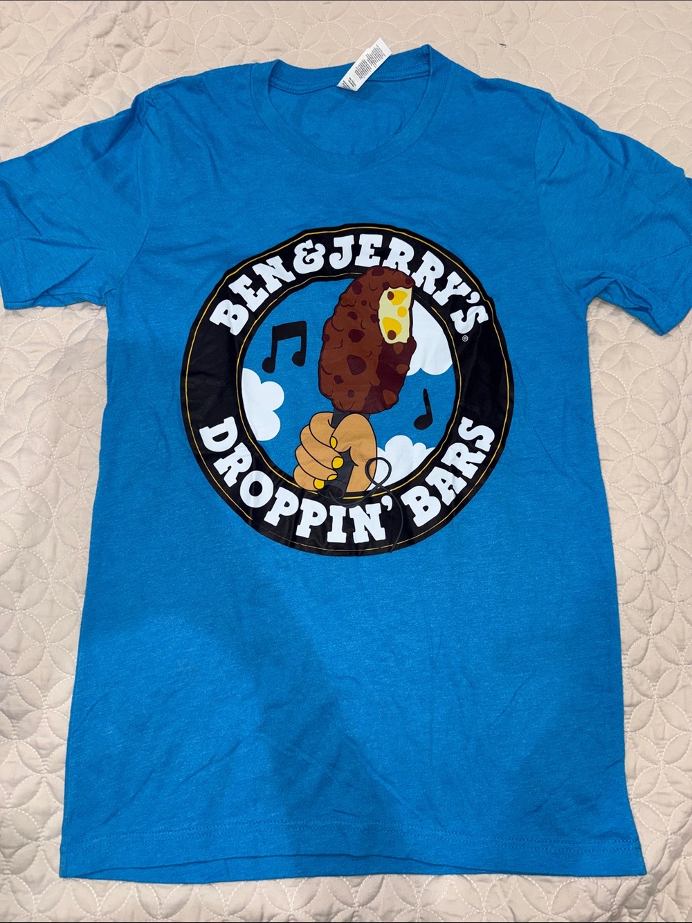Women's Blue Droppin' Bars Short Sleeve Tee